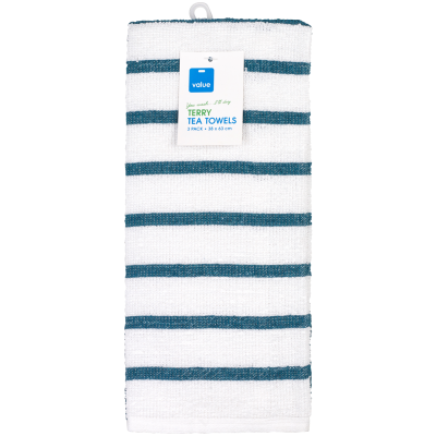 Value Terry Tea Towels 3pk