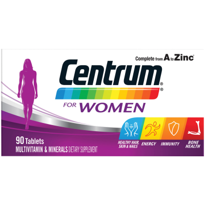 Centrum For Woman Vitamin Tablets 90pk