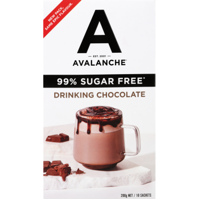 Avalanche 99% Sugar Free Drinking Chocolate Sticks 10 x 20g