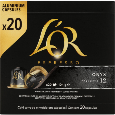 L'OR Onyx Intensity 12 Coffee Capsules 20pk