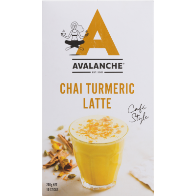 Avalanche Cafe Style Chai Turmeric Latte Sticks 10 x 20g