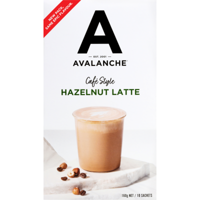 Avalanche Cafe Style Hazelnut Latte Coffee Sticks 10 x 16g