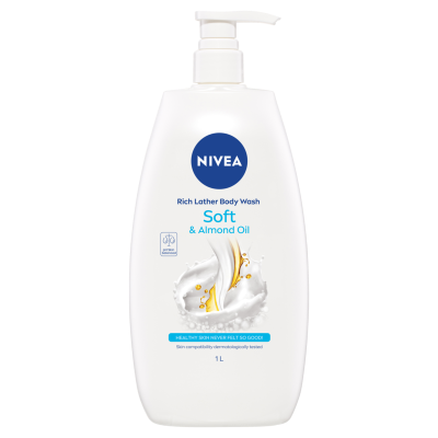 Nivea Soft & Almond Oil Rich Lather Body Wash 1000ml