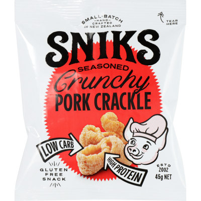 Sniks Seasoned Crunchy Pork Crackle 45g