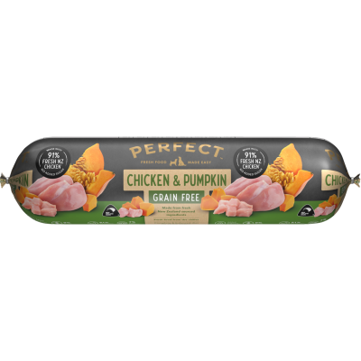 Perfect Grain Free Chicken & Pumpkin Dog Roll 2kg