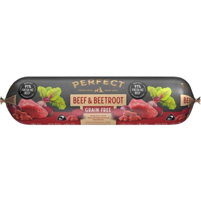Perfect Grain Free Beef & Beetroot Dog Roll 2kg