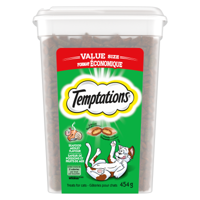 Temptations Seafood Medley Flavour Treats For Cats 454g