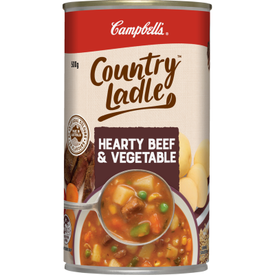 Campbell's Country Ladle Hearty Beef & Vegetables Soup 500g