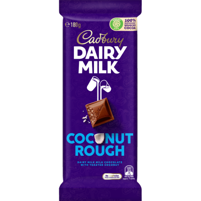 Cadbury Dairy Milk Coconut Rough Chocolate Block 180g