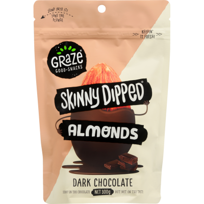 Graze Skinny Dipped Dark Chocolate Almonds 300g