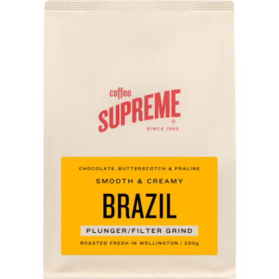 Coffee Supreme Brazil Plunger/Filter Grind Coffee 200g