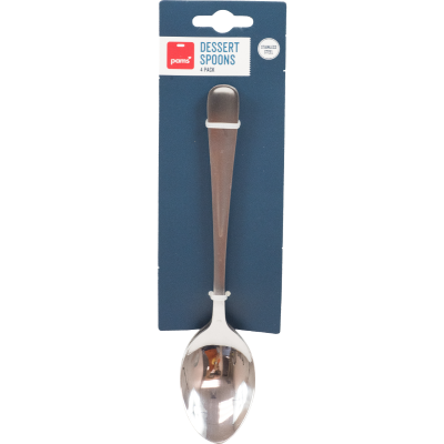 Pams Stainless Steel Dessert Spoons ea
