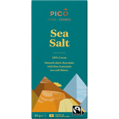 Pico Vegan Organic Sea Salt Chocolate Block 80g