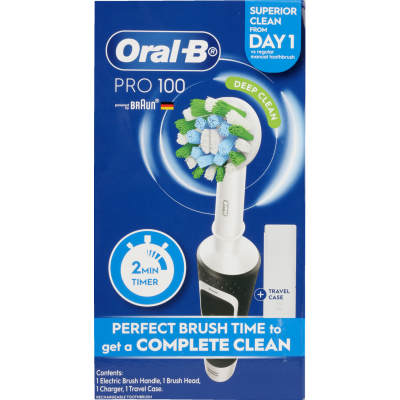 Oral-B Pro 100 Cross Action Electric Toothbrush 1pk