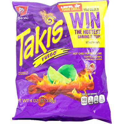 Fuego Hot Chilli Pepper & Lime Tortilla Chips 113g