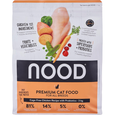 Nood Cage Free Chicken Recipe With Probiotics Premium Dry Cat Food