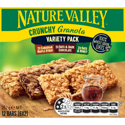 Nature Valley Variety Pack Crunchy Granola Bars 6 x 42g