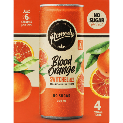 Remedy Blood Orange Organic Switchel 4 x 250ml