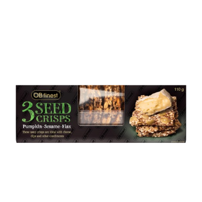 OB Finest 3 Seed Crisps 110g