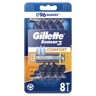Gillette Sensor3 Comfort Disposable Razors 8pk
