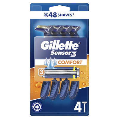 Gillette Sensor3 Comfort Disposable Razor 4pk