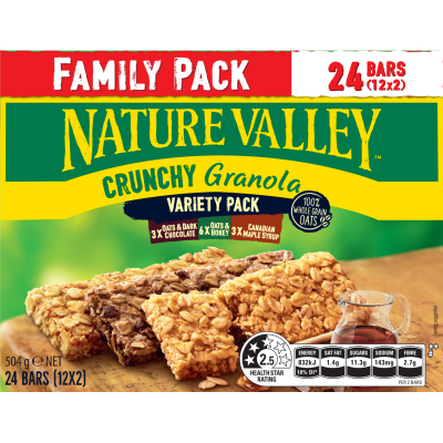 Nature Valley Family Pack Variety Pack Crunchy Granola Bars 12 x 42g
