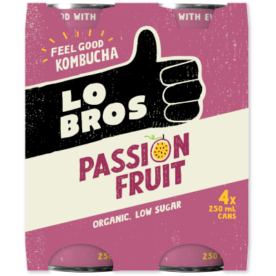 Lo Bros Passionfruit Kombucha 1000ml