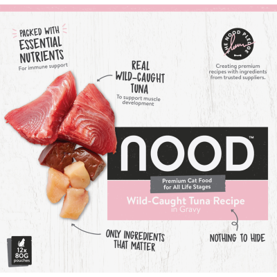 Nood Wild Caught Tuna Recipe In Gravy Premium Cat Food 12pk