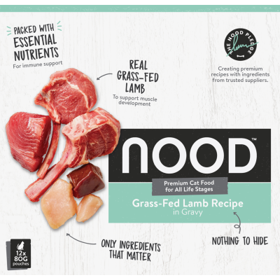 Nood Grass Fed Lamb Recipe In Gravy Premium Cat Food 12pk GoPotatoes