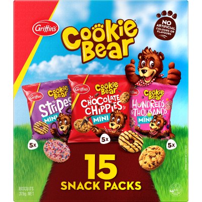 Griffin's Cookie Bear Mixed Biscuits Snack Packs 15pk