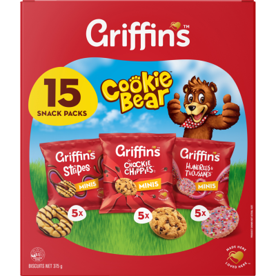 Griffin's Cookie Bear Mixed Biscuits Snack Packs 375g
