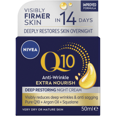 Nivea Q10 Anti-Wrinkle Extra Nourish Deep Restoring Night Cream 50ml