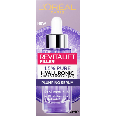 L'Oreal Paris Revitalift Filler 1.5% Pure Hyaluronic Acid Anti-Wrinkle Serum 30ml