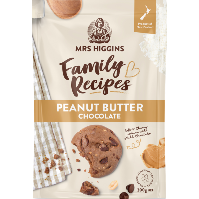 Mrs Higgins Peanut Butter Chocolate Family Cookies Bag 300g