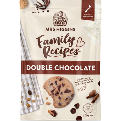 Mrs Higgins Double Chocolate Family Cookies Bag 300g