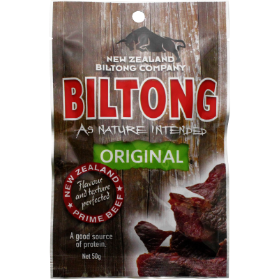 New Zealand Biltong Original Cured Meat 50g