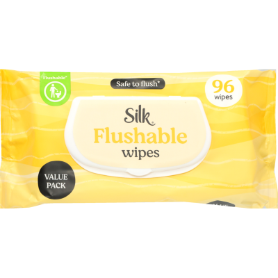 Silk Flushable Wipes 96pk