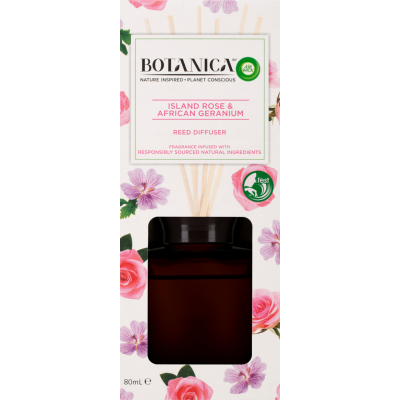 Botanica Island Rose & African Geranium Reed Diffuser 80ml