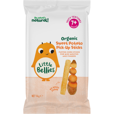 Little Bellies Organic Sweet Potato Pick-Up Sticks 7+ Months 16g