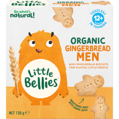 Little Bellies Organic Gingerbread Men 12+ Months 130g