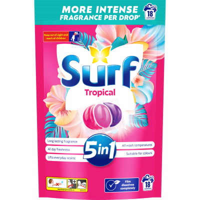 Surf Tropical Laundry Capsules 18pk