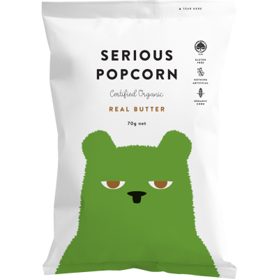 Serious Popcorn Organic Real Butter Popcorn 70g