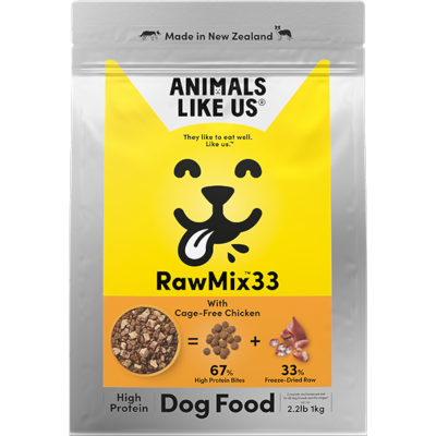 Animals Like Us RawMix33 Dog Food with New Zealand Cage-Free Chicken 1kg