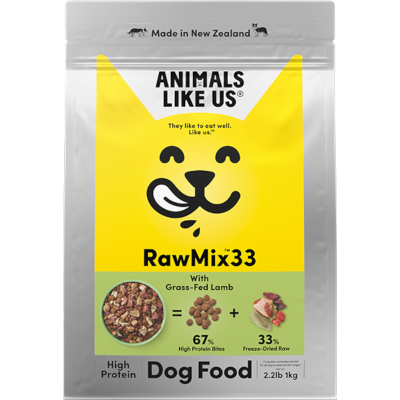Animals Like Us RawMix33 Dog Food with New Zealand Grass-Fed Lamb 1kg
