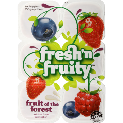 Fresh 'n Fruity Fruit of the Forest Yoghurt 6 x 125g
