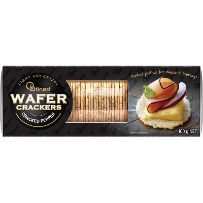 OB Finest Cracked Pepper Wafer Crackers 100g