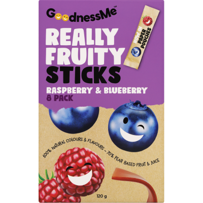 GoodnessMe Raspberry Blueberry Really Fruity Nuggets 120g