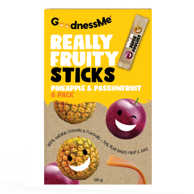 GoodnessMe Pineapple & Passionfruit Really Fruity Sticks 8 x 15g