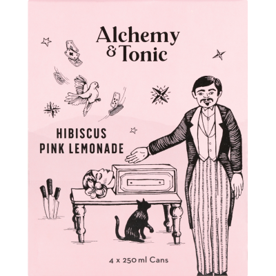 Alchemy & Tonic Hibiscus Pink Lemonade 4 x 250ml