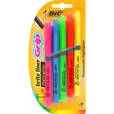 Bic Briteliner Assorted Highlighters 5pk